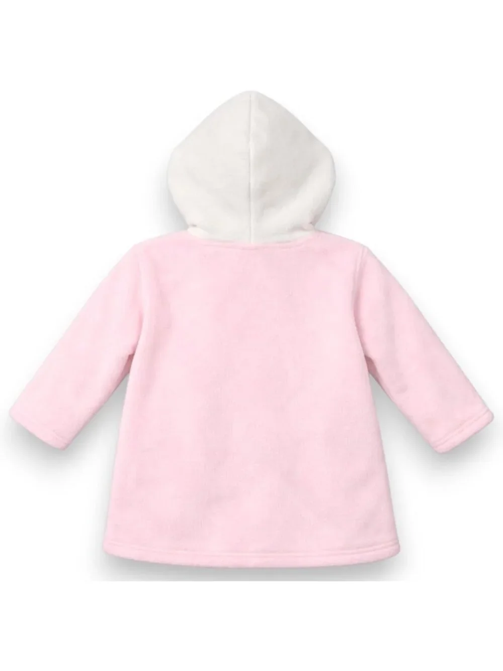Soft Pink Hooded Baby Bathrobe for Girls, Size 0-9 Months, Absorbent & Cozy
